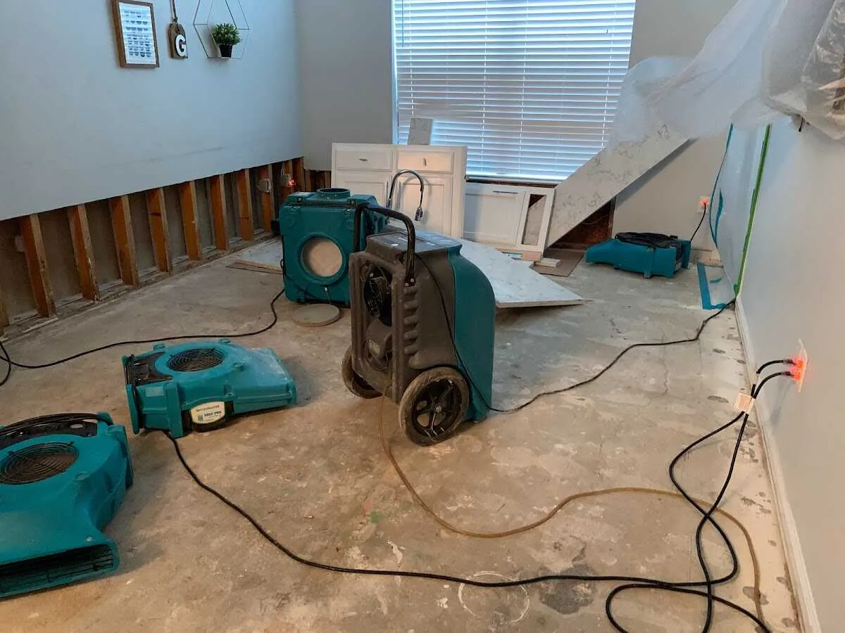 Dehumidifier in flood-cut room for Water Extraction & Removal in Chartiers
